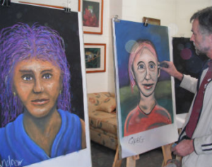 First pastel drawing class