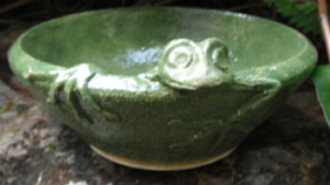 Second clay frog bowl
