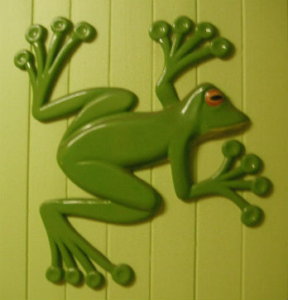 Large carved mdf wallfrog