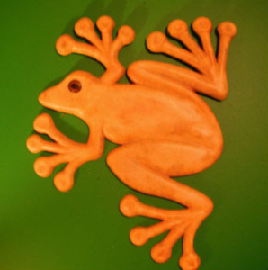Plaster wall frog